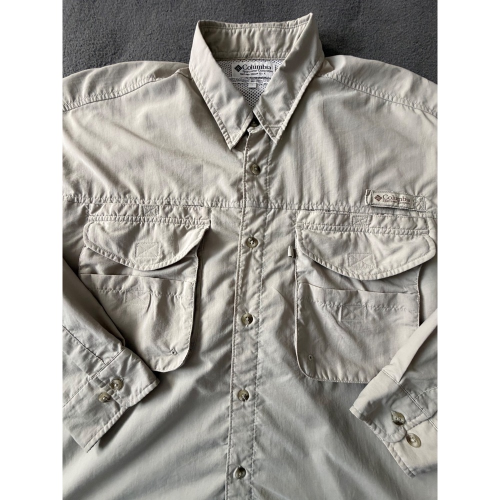Columbia PFG Bahama II Fishing Shirt Mens Sz L UPF 30 Vented Nylon FM7100
